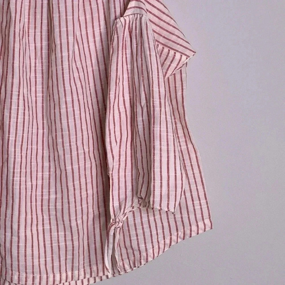 Madewell Cold-Shoulder Top in Red Stripe Size Small - Picture 4 of 7